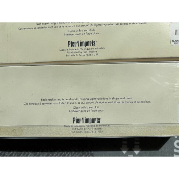 Pier 1~ 8 Handmade Barrel Raffia Tamarind Napkin Rings & 6 Coasters/14 pieces - Picture 10 of 16